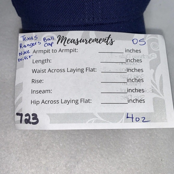 Texas Rangers Hat Cap Nike Stretch Fit Blue Red Embroidered MLB Baseball Dri-FIT - Picture 8 of 8